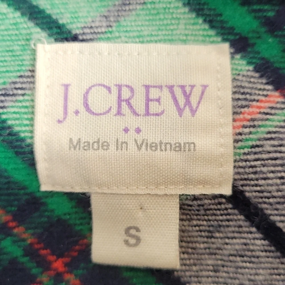 J.Crew Buffalo Flannel Plaid Zip shirt jacket Small